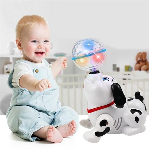 Jouet Électrique Pour Animaux De Compagnie, Robot, Chien, Avec Éclairage 3d, Musique, Boule Rotative, Interactif, Électronique, Cadeau Pour Enfants