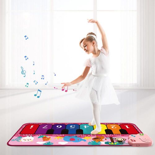Tapis De Musique Pour Enfants, Clavier De Piano, Couverture De Jeu De Musique, Tapis De Danse, 8 Sons D'animaux Différents, Convient Aux Tout-Petits Et Aux Filles