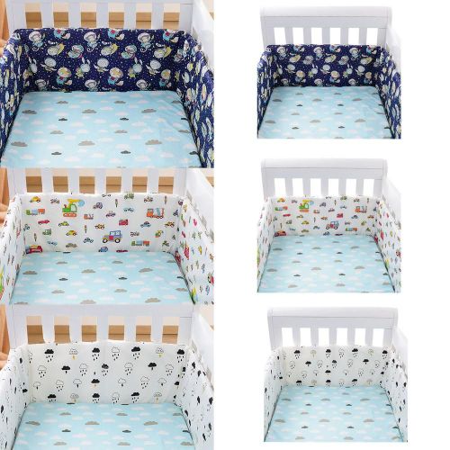 Doublure De Berceau 100% Coton Doux, Protection Pour Nouveau-Né, Motif Imprimé, Tour De Lit
