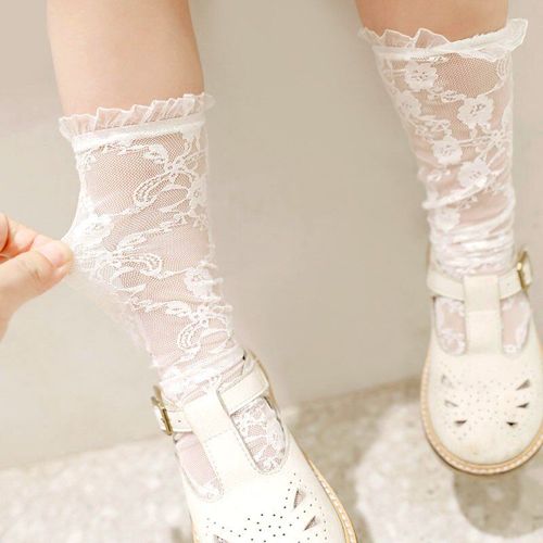 Chaussettes Tube En Dentelle Pour Filles, Chaussettes Princesse En Maille, Mode D'été, Hauteur Des Genoux, 2022