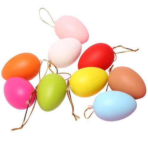 12 ¿Ufs De Pâques En Plastique 6x4cm, Jouets Suspendus, Ornement Pour Enfants, Artisanat Peinture, Fournitures De Fête De Pâques, Décoration De Maison, Bricolage, Pièces/Sac