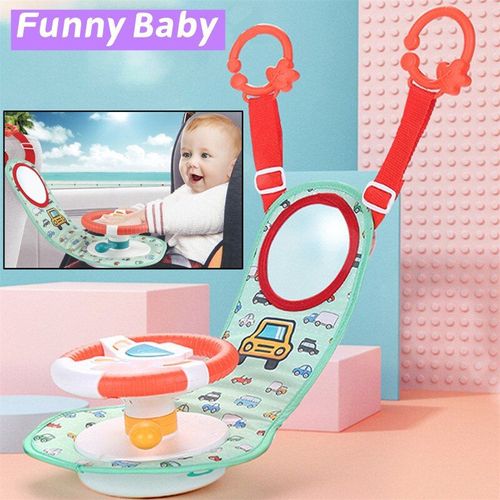 Jouets De Simulation De Volant De Voiture Pour Bébé, Avec Son Léger, Jeux Éducatifs De Développement Pour Enfants, Siège Arrière Suspendu, Cadeaux