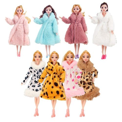 Vêtements De Poupée De Simulation, 30cm, Manteau En Fourrure De Princesse Fait À La Main, Vêtements Pour Filles, Jouets Pour Barbie, Accessoires