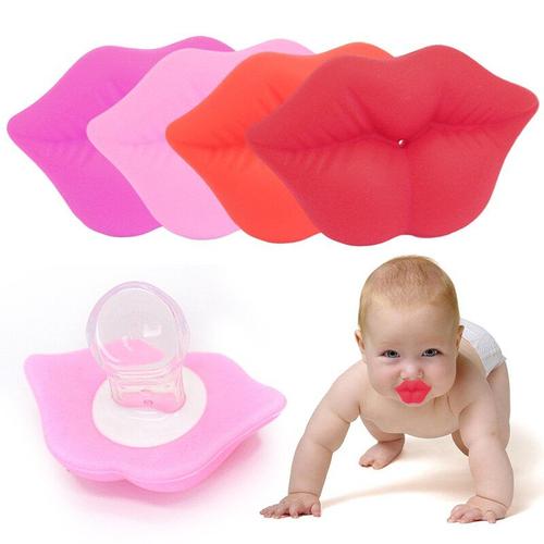 Tétine En Silicone Pour Nouveau-Né, Sucette Amusante Pour Bébé, Bisous Rouges, Lèvres, Tétine Pour Nouveau-Né