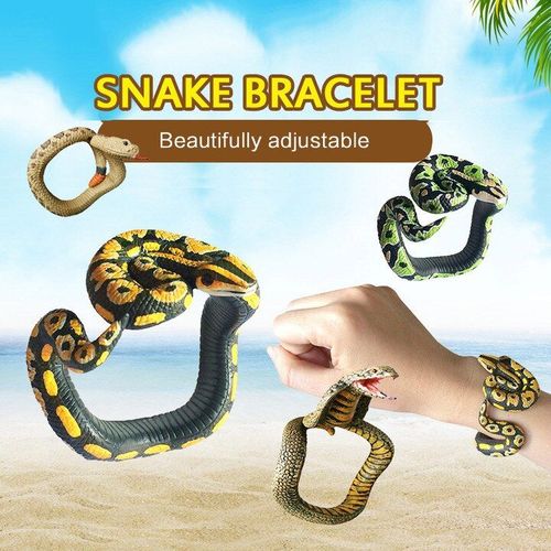 Bracelet De Serpent En Pvc Pour Halloween, Jouet De Simulation De Serpent, Jouet Réaliste, Pour Farces D'animaux, Nouveauté Gag