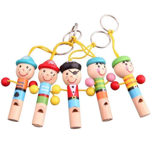 Jouets Éducatifs De Dessin Animé Amusant Pour Enfants, Mini Style Pirate, Petit Sifflet En Bois, Outil Pour Enfants, Instrument De Musique En Bois, Jouet Poupée