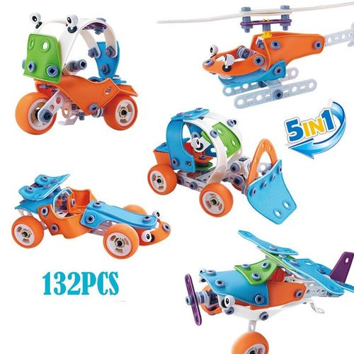 Blocs De Construction En Caoutchouc Souple Pour Enfants, 132 Pièces, Robot À Monter Soi-Même, Jouets Éducatifs Créatifs, Cadeau De Noël, Nouveauté
