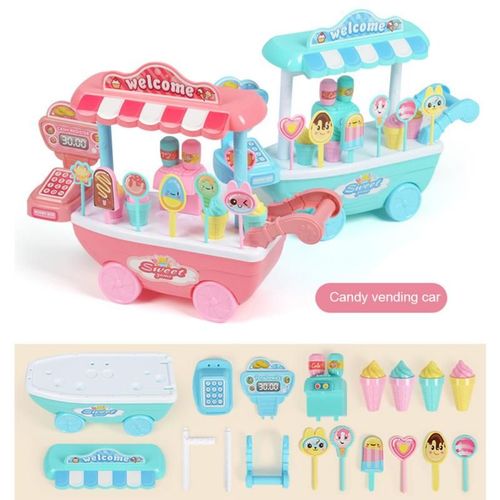 Chariot À Glace Et Bonbons Pour Filles Et Garçons, Jouet De Maison, Simulation, Mini, Cadeau D'anniversaire, Jeu De Rôle Amusant