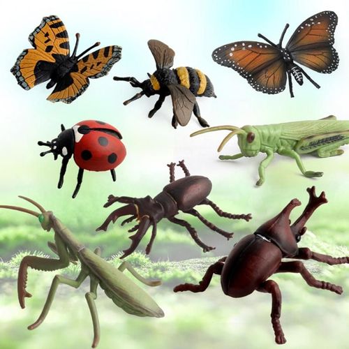 Jouets En Forme D'insecte, Haute Simulation Réaliste Insectes Papillon Abeille Coccinelle Mantis Animaux Décoration Jouets Figurines Cadeau Pour Enfants