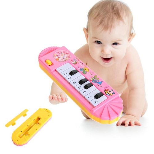 Jouet De Piano Électronique Pour L'éducation Précoce, Musique, Intelligent, Vocal, Jaune, Rose, Plastique Aléatoire, De 0 À 7 Ans