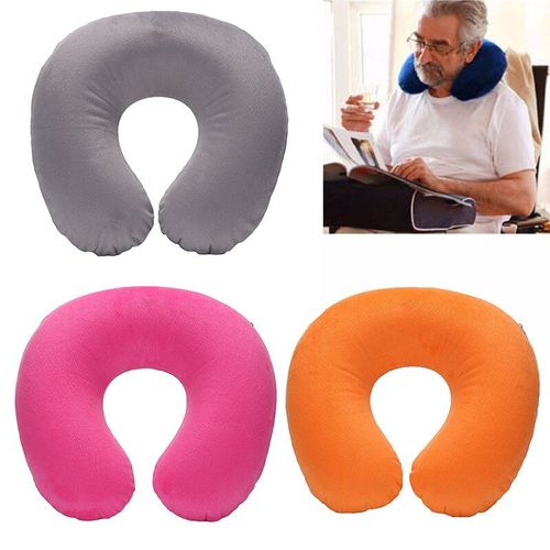 Oreiller Gonflable Doux En Forme De U Pour Le Cou Et Les Épaules, Coussin De Voyage, Pour La Tête, La Voiture, Pour Soulager Les Douleurs