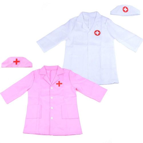 Uniforme De Cosplay Pour Médecin Et Infirmière À Manches Longues, Costume De Chapeau Pour Enfants, Ensemble De Jouets Éducatifs Pour Enfants, Cadeaux
