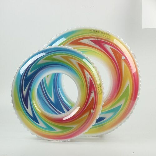 Anneau De Natation Gonflable Arc-En-Ciel, Flotteur De Plage D'été, Jouets De Piscine Amusants Pour Adultes Et Enfants, Nouvelle Collection