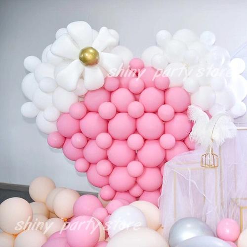 Ballon de décoration de mariage Macarone rose blanc Latex hélium