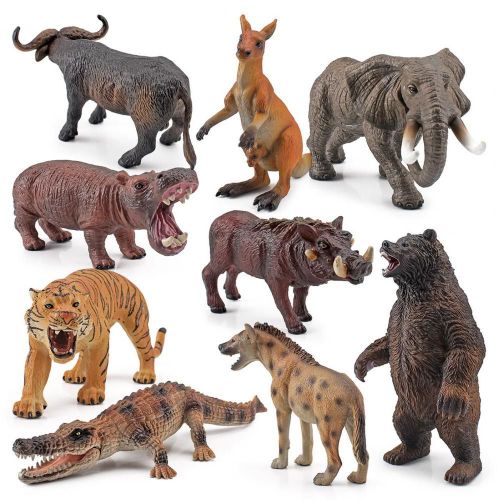 Jouet Éducatif Pour La Maison, Simulation De Tigre, Éléphant, Kangourou, Modèle Animal Réaliste, Mignon