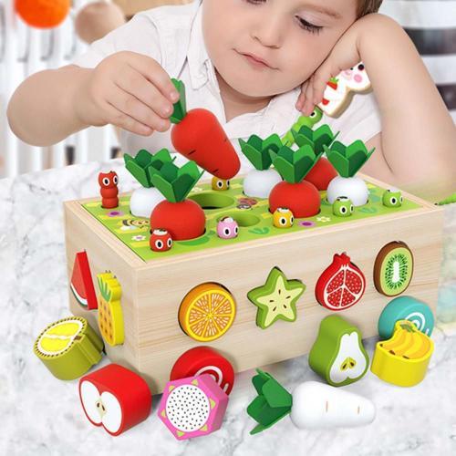 1 Jeu De Tri En Forme De Jouet Éducatif Bébé Activité Cube Jouet En Bois Forme Animale Boîte Assortie Pour Les Enfants