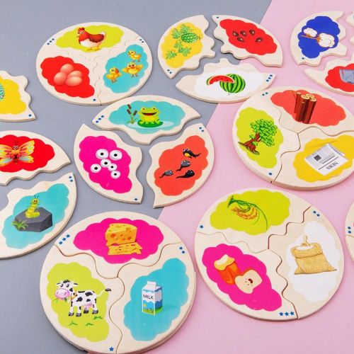 Jouets Éducatifs Pour Enfants, 12 Pièces, Puzzle De Croissance, En Forme De Grenouille Pastèque, De Poulet