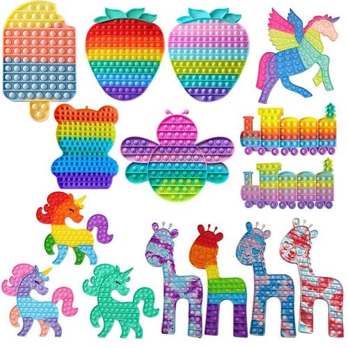 Jouet Cheval Push Bubble Fidget En Silicone, Grande Taille, Pour Enfant Et Adulte, Anti-Stress Sensoriel, Interactif