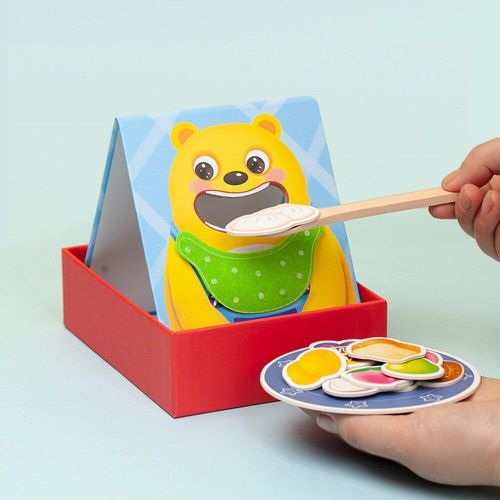 Ours Montessori Pour Enfants, Jeu D'alimentation, Sans Bavure, Formation ¿Il-Main, Jouets Éducatifs, Jeu De Simulation, Baguettes Cuillères, Jouets D'entraînement