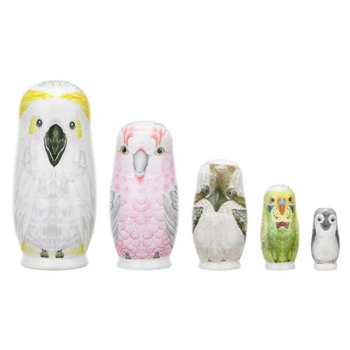 1 Ensemble De Poupées Russes En Bois Matryoshka, Jouets Empilables, Hibou Mignon, Cadeaux Pour Enfants, Décoration De La Maison