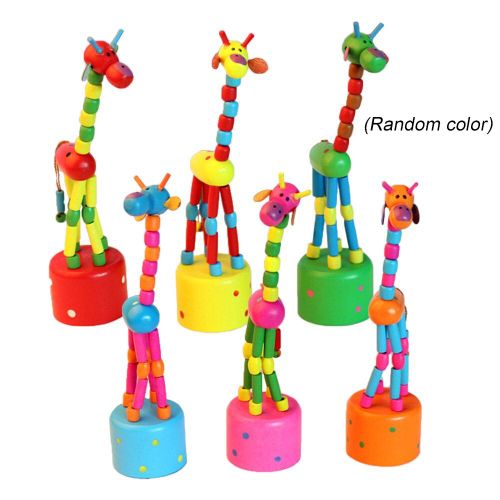 Support De Danse En Bois Coloré, Girafe À Bascule, Ornements De Table, Puzzle Animal, Jouet Éducatif Montessori Pour Enfant, Apprentissage Précoce