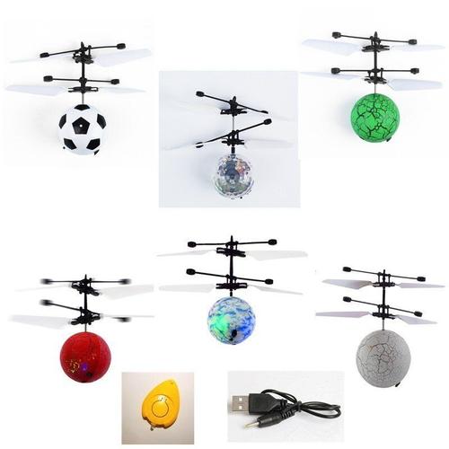 Mini Drone À Boule De Cristal Colorée, Led Brillante, Hélicoptère À Induction Légère, Quadcopter, Avion, Jouets Pour Enfants-Générique