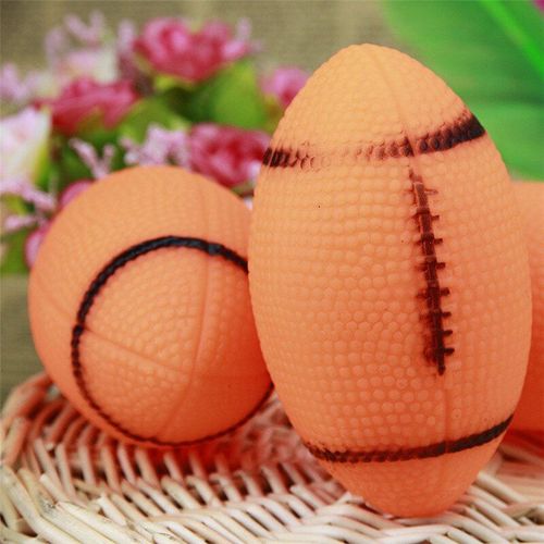 Balle Anti-Stress Pour Chien, Jouet Sonore À Mâcher, Couineur, Football, Entraînement, Rugby, 1 Pièce