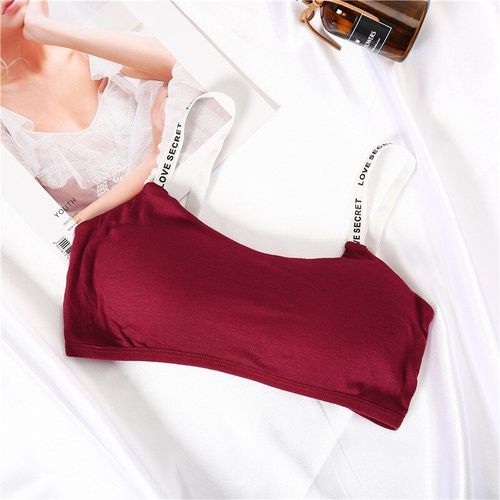 Soutien-Gorge Tubulaire Pour Femmes, Lettres Anglaises, Sous-Vêtements Enveloppés, Avec Boucle Au Dos, Gilet En Coton, Sans Bretelles, Confortable, Pour Filles
