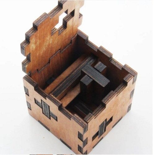 Jouets Cube En Bois Pour Enfants, Puzzle 3d, Également Pour Adultes, Kong Ming Lock, Un Bon Cadeau Pour Les Anciens Hommes Intelligents, Pour Votre Famille