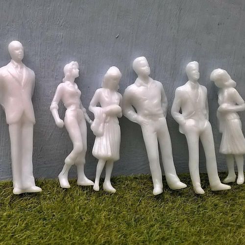 Figurines Blanches À L'échelle 1:50, Modèle D'architecture, Personnage Humain En Plastique, 50 Pièces