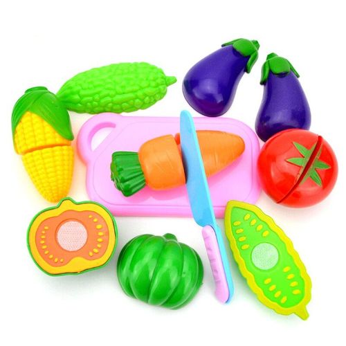 Jouets De Cuisine En Plastique Pour Enfants, 6 Pièces/Ensemble, Fruits Et Légumes, Découpe, Cuisine, Cosplay, Sécurité Éducative