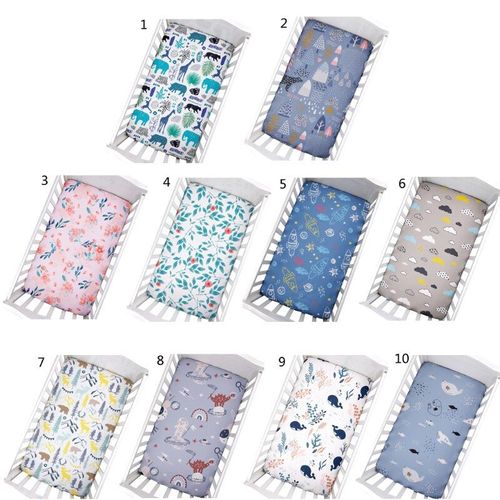 Drap De Lit Pour Nouveau-Né, Couverture De Matelas Pour Nourrissons, Imprimé De Dessin Animé, Doux Et Extensible Pour Bébé Unisexe, 1 Pièce