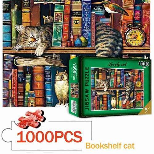 Puzzle Géométrique De Paysage Animal Pour Enfants Et Adultes, Étagère, Jouet Éducatif Intéressant, 1000 Pièces