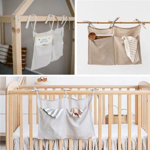Sac De Rangement Pour Lit De Bébé, Organisateur De Berceau Pour Bébé, Sac De Rangement Suspendu Pour Lit De Bébé, Organisateur De Couches Et Jouets En Tissu Suspendus Multi-Usages Bébé B0g8