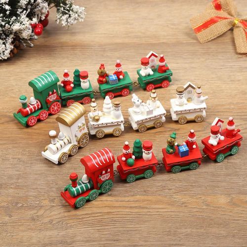 Train En Bois Décorations De Noël 2022, Ornement De Nouvel An, Pour La Maison, Cadeau Du Père Noël, Jouet D'interaction Pour Enfants