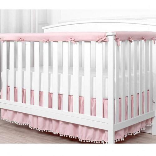 Barrière De Protection Pour Berceau De Bébé, En Coton Doux, Anti-Morsure, Couleur Unie, Anti-Collision, Housse De Sécurité Pour Bébé