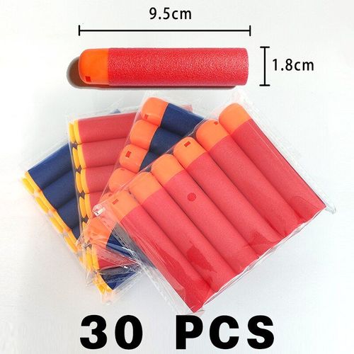 Fusil De Sniper Rouge 9.5x1.8cm, 30 Pièces, Fléchettes Pour Nerf Mega, Jouet Pour Enfants, Fléchettes De Recharge En Mousse, Grosse Tête À Trou, Cadeau Hongchi