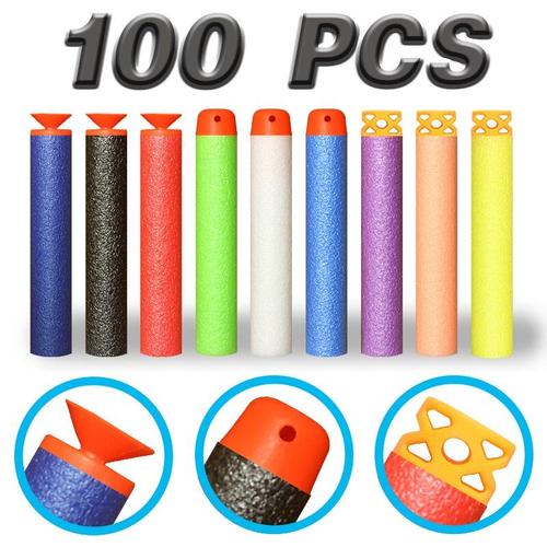 Fléchettes De Recharge Pour Pistolet Jouet Multicolore, 100 Cm, 7.2 Pièces, Tête Creuse Douce, Pour Série Nerf Blaster, Cadeaux Pour Enfants, Hongc