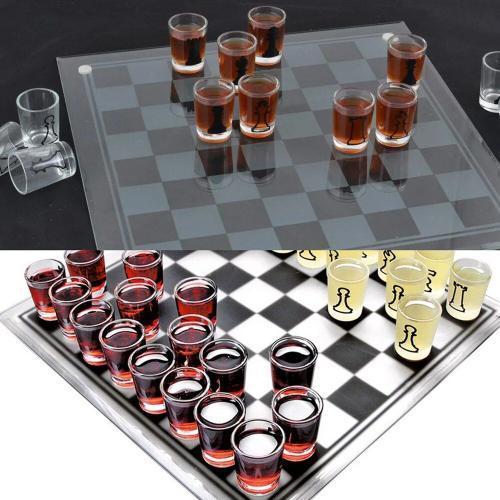 Jeu D'échecs En Verre Pour Adulte, Verre À Liqueur, Verre À Vin, Durable, Réutilisable, Jouet