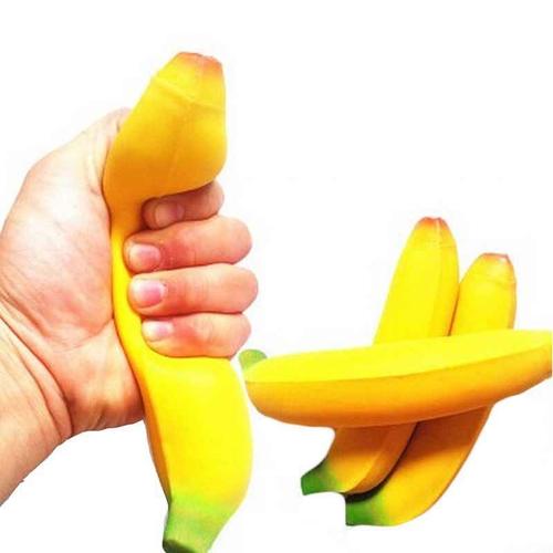 Sangles Banane Jumbo Squishy 18cm, Décorations De Faux Aliments Jouets De Collection Lbv