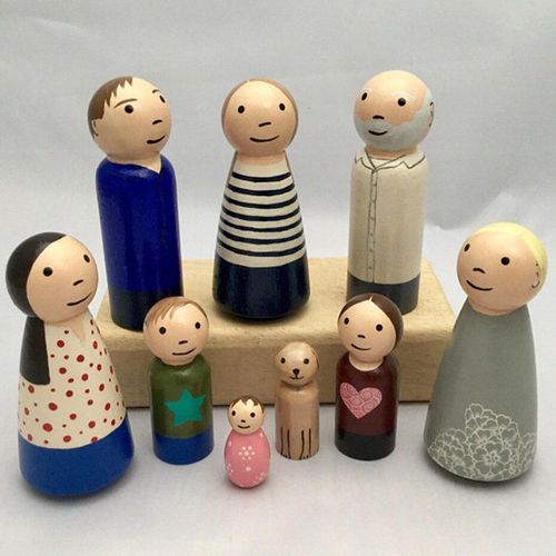 Poupées De Cheville Non Peintes Pour Femmes, 55mm, 20 Pièces, Non Finies, Décor Fait À La Main, Blocs D'artisanat, Jouets En Bois Vierge Pour Enfants