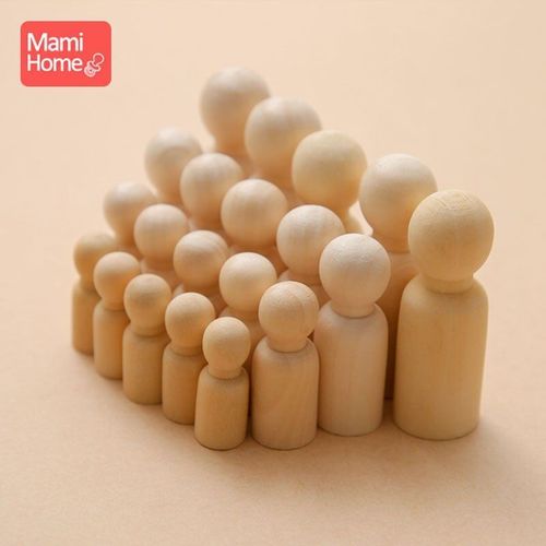 Mini Poupée En Bois Fait À La Main Pour Enfant, 8 Pièces, 35mm-65mm, Bricolage, Cheville En Bois, Vierge, Inachevé, Produits Pour Bébé, Jouet, Cadeaux