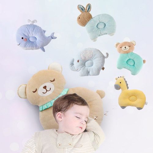 Oreiller En Coton Pour Bébé, Oreiller En Forme De Sommeil Pour Nouveau-Né, Super Doux, Creux, Concave, Évite La Tête Plate, 1 Pièce