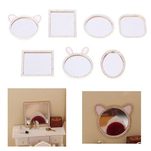 Maison De Poupée Miniature Rétro 1:12, Miroir Cosmétique Multi-Formes, Décoration Murale, Meubles, Accessoires De Décoration