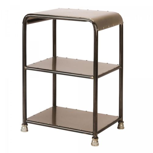 Étagére Fait Main En Metal Gald 3 Etages 40x30x60 Gris