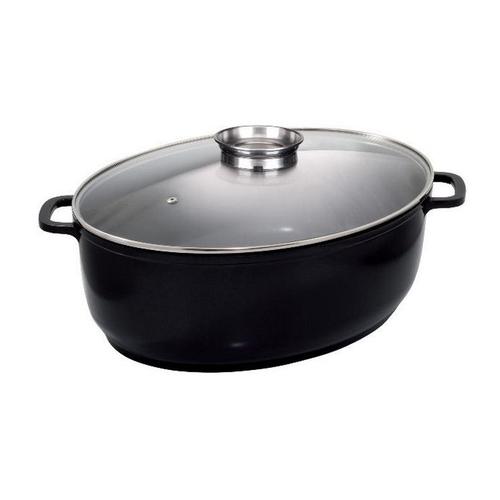 Baumalu - Cocotte Ovale En Fonte D'aluminium 43cm Noir - 382931