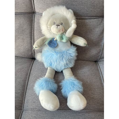 Peluche Doudou Et Compagnie Lion Artic Cool Pantin Mm Bleu