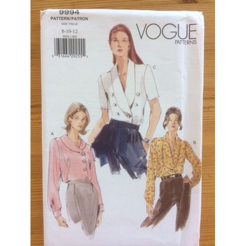 Patron Vogue 9994 3 Chemisiers