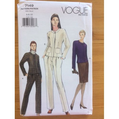 Patron Vogue 7149 Tailleur Pantalon - Jupe