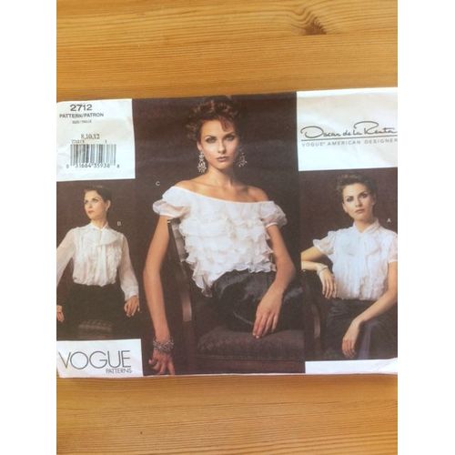 Patron Vogue 2712 - 3 Chemisiers/Blouse